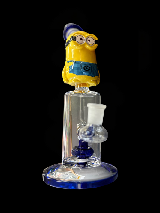 7" Minion Head Showerhead Perc Dab Rig