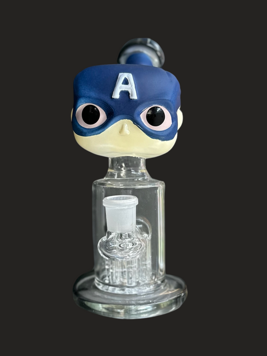 Captain Ameri-Canna Glass Tree Perc Bong