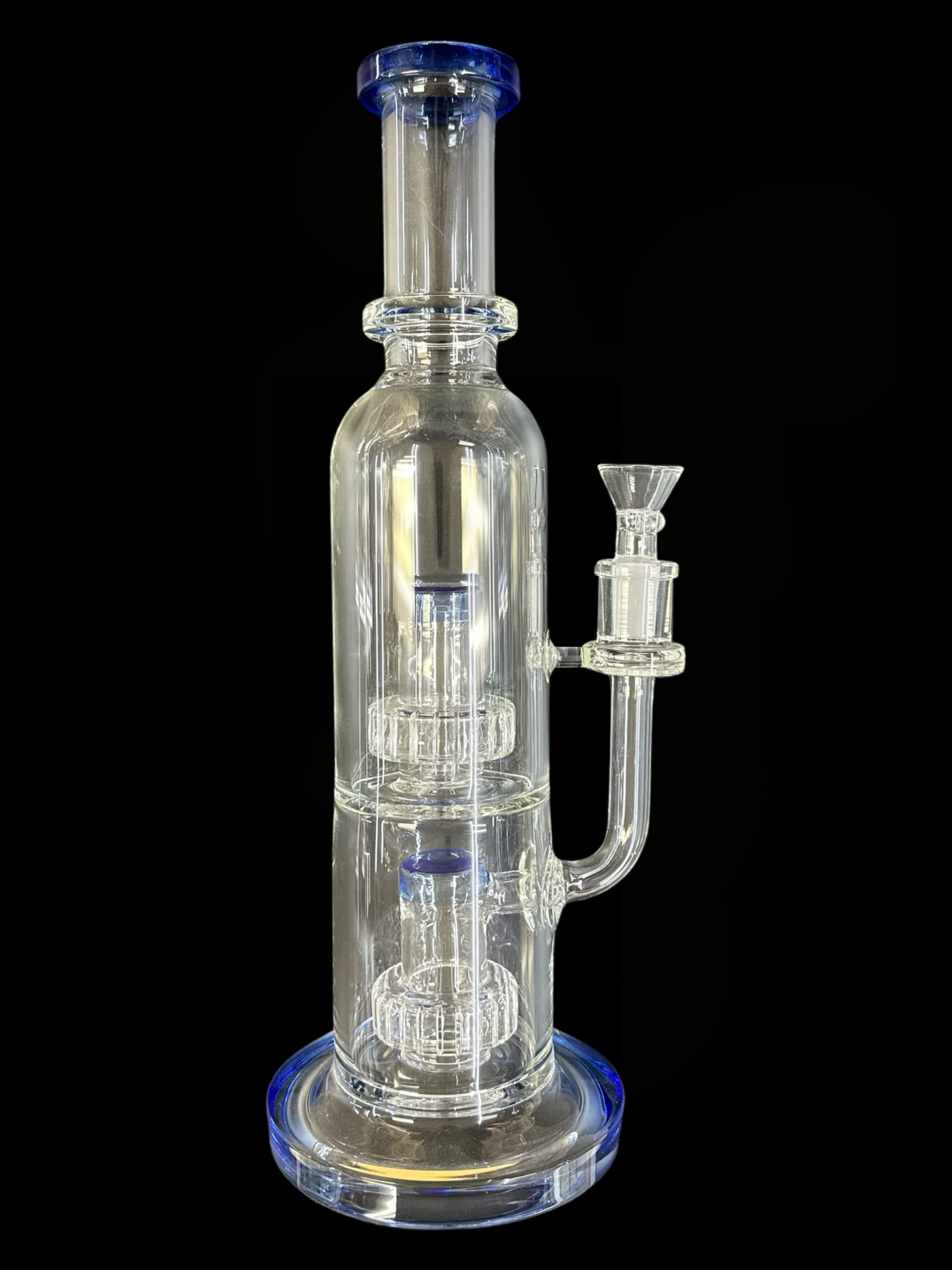 Dual Matrix Perc Water Bong - Green/Blue