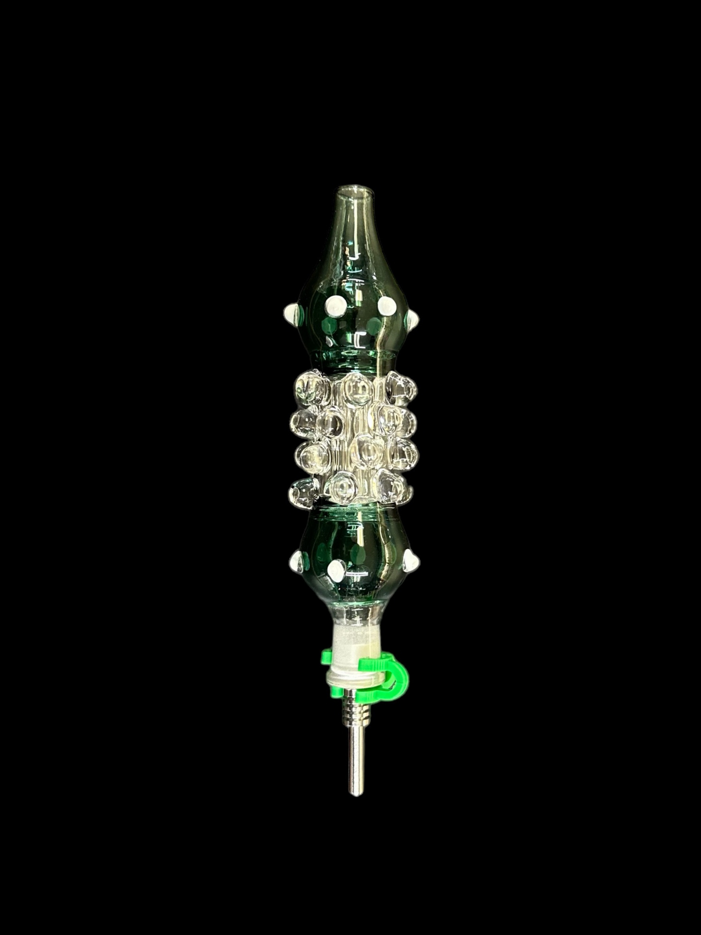 Beaded Glass Dab Straw w/ Titanium Tip