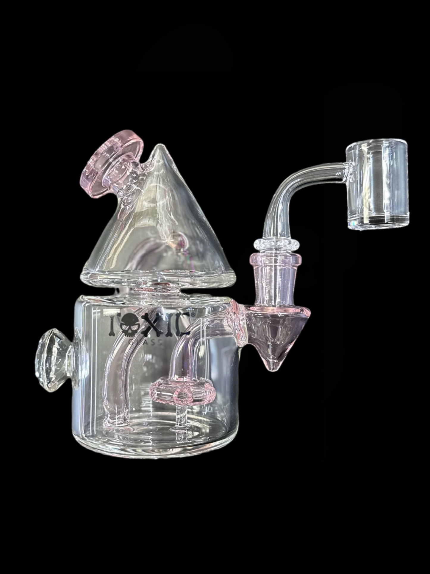 Toxic Glass Mini 6" Crystal Recycler - Blue/Pink