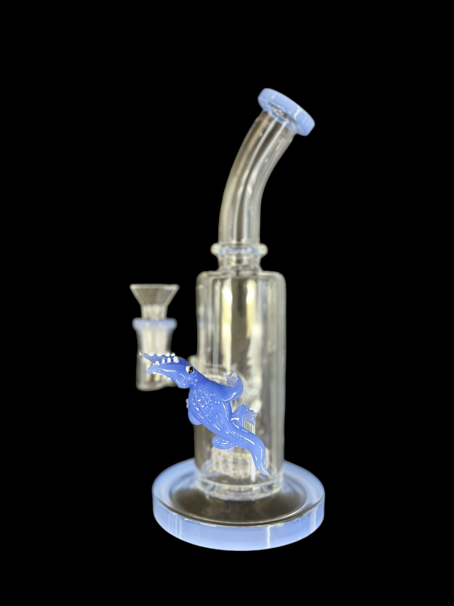 8" Water Pipe with Perc -Light Blue