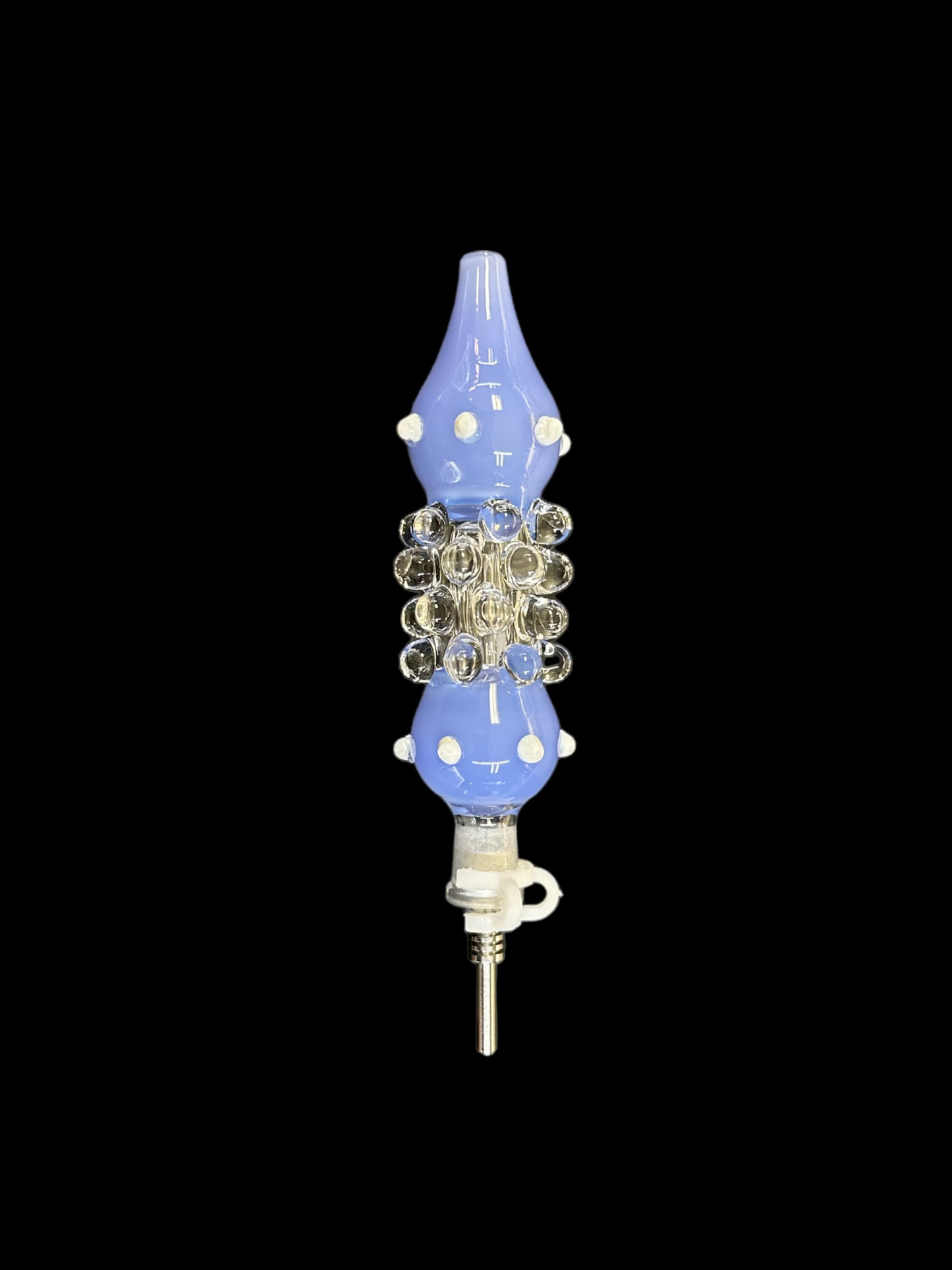 Beaded Glass Dab Straw w/ Titanium Tip