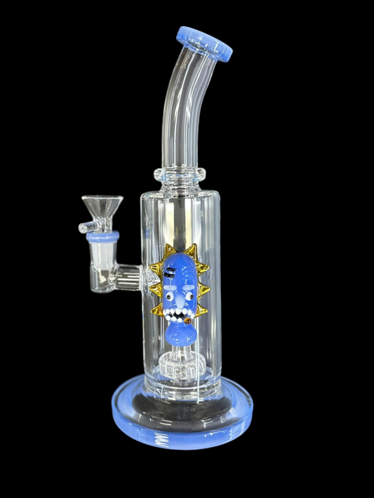 Rick and Morty 9" Water Bong with Perc -Light Blue